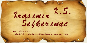 Krasimir Sefkerinac vizit kartica